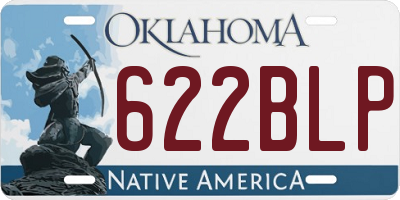 OK license plate 622BLP