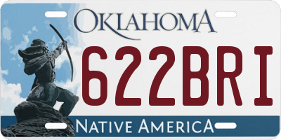 OK license plate 622BRI