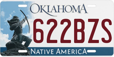 OK license plate 622BZS