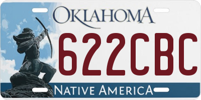 OK license plate 622CBC