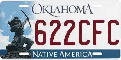 OK license plate 622CFC