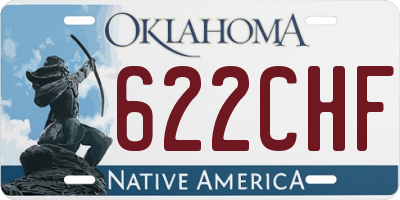 OK license plate 622CHF