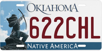 OK license plate 622CHL