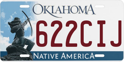 OK license plate 622CIJ