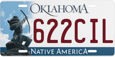 OK license plate 622CIL