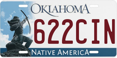 OK license plate 622CIN