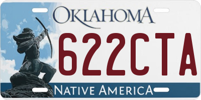 OK license plate 622CTA