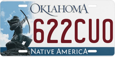 OK license plate 622CUO