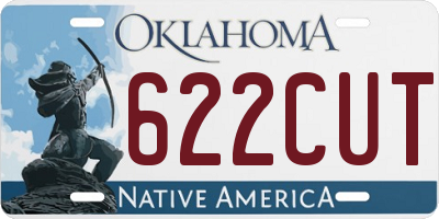 OK license plate 622CUT