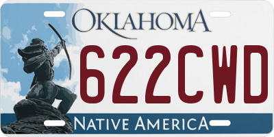 OK license plate 622CWD