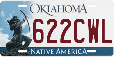 OK license plate 622CWL