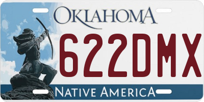 OK license plate 622DMX