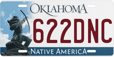 OK license plate 622DNC
