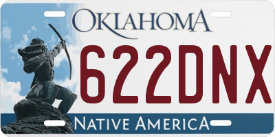 OK license plate 622DNX