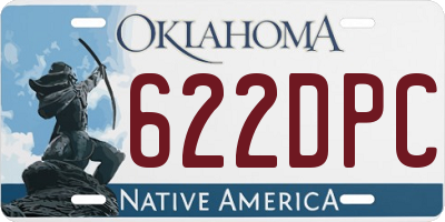 OK license plate 622DPC