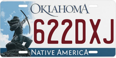 OK license plate 622DXJ