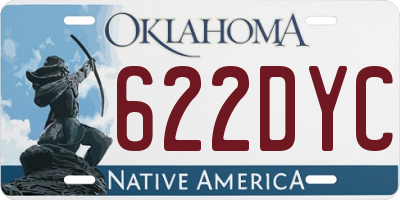OK license plate 622DYC