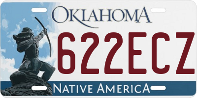 OK license plate 622ECZ