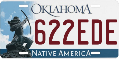 OK license plate 622EDE
