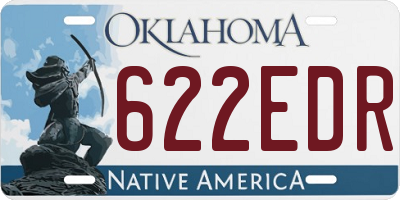 OK license plate 622EDR