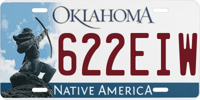 OK license plate 622EIW