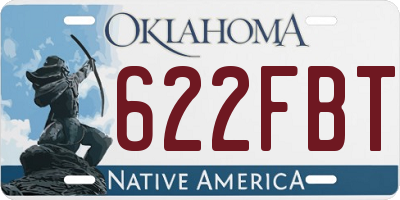 OK license plate 622FBT