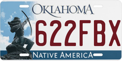 OK license plate 622FBX