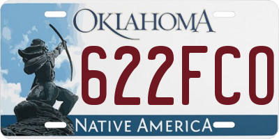 OK license plate 622FCO