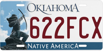 OK license plate 622FCX