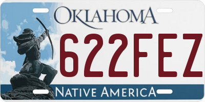 OK license plate 622FEZ