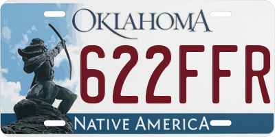 OK license plate 622FFR