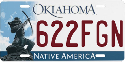 OK license plate 622FGN
