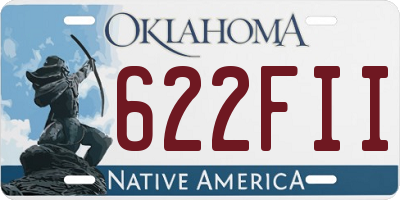 OK license plate 622FII