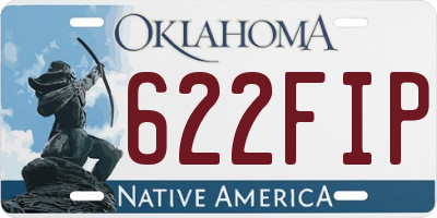 OK license plate 622FIP