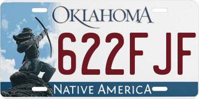 OK license plate 622FJF