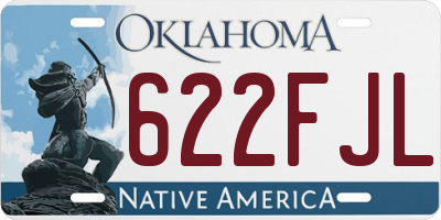 OK license plate 622FJL