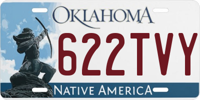 OK license plate 622TVY