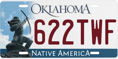 OK license plate 622TWF