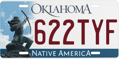 OK license plate 622TYF