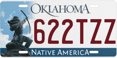 OK license plate 622TZZ