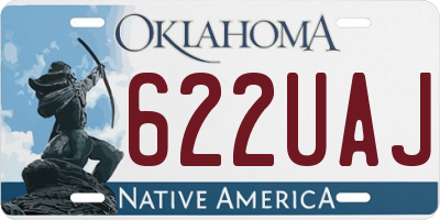 OK license plate 622UAJ