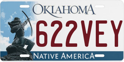 OK license plate 622VEY