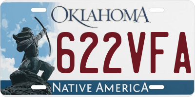 OK license plate 622VFA