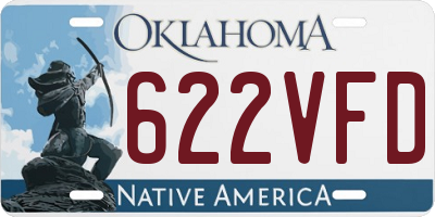 OK license plate 622VFD
