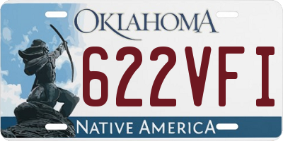 OK license plate 622VFI