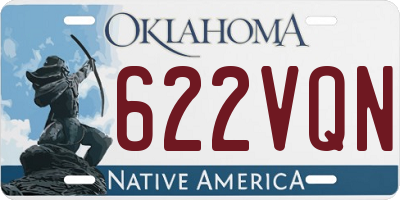 OK license plate 622VQN