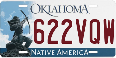 OK license plate 622VQW
