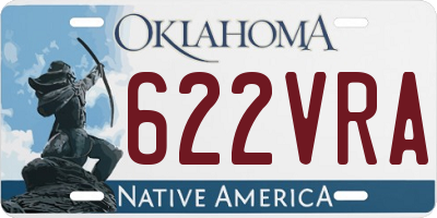 OK license plate 622VRA