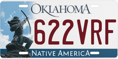 OK license plate 622VRF