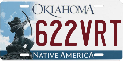 OK license plate 622VRT